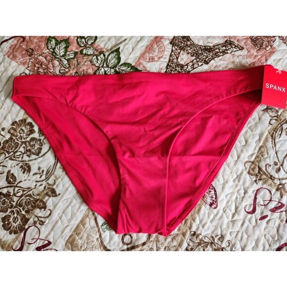 Spanx Women's Classic Swim Bikini bottoms Color: Hibiscus pink Size M - Picture 2 of 11